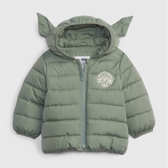 NWT BABYGAP Star Wars100% Recycled Lightweight Baby Yoda Puffer